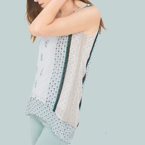 WHBM Layered Mix Print White Tank Top Blouse - Sold Out Online - Size Small